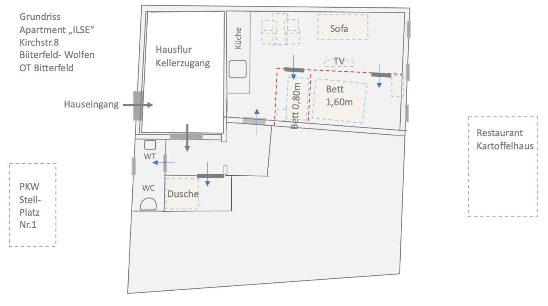 Appartement "Ilse" An Der Goitzsche Inklusive Parkplatz 비터펠드 울펜 외부 사진